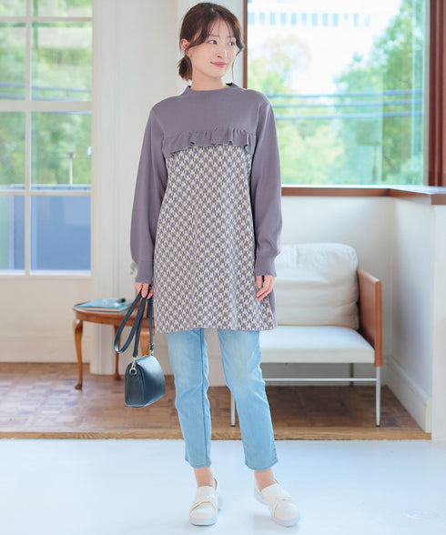 ジャカードフリルチュニック