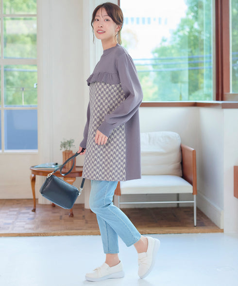 ジャカードフリルチュニック