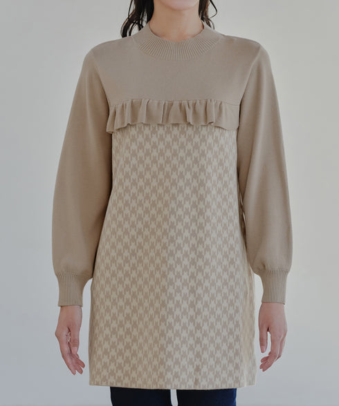 ジャカードフリルチュニック