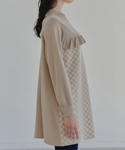 ジャカードフリルチュニック