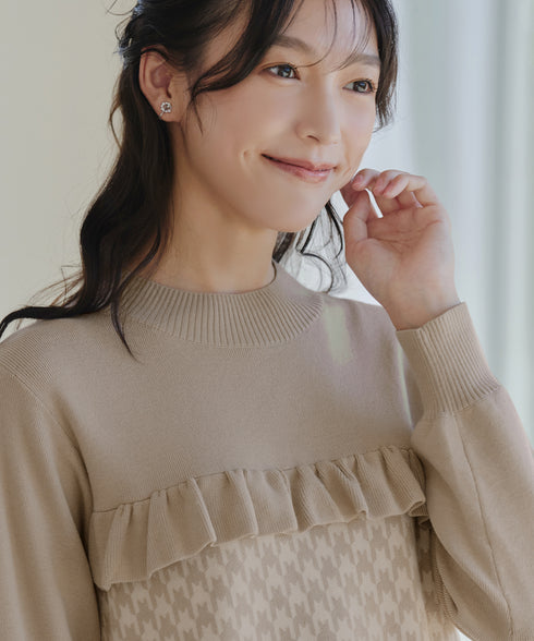 ジャカードフリルチュニック