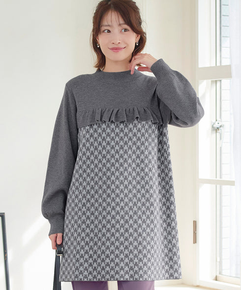 ジャカードフリルチュニック