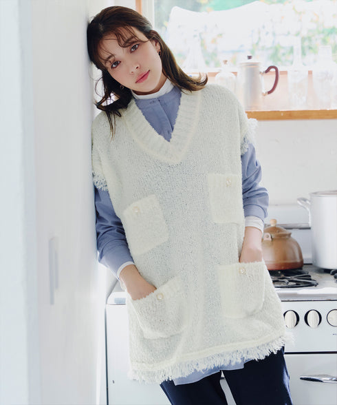 -TIA BASIC-バンドカラーシャツチュニック