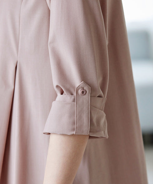 -TIA BASIC-バンドカラーシャツチュニック