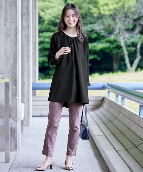 【クリアランスセール】フロントタックバックギャザーフレアチュニック