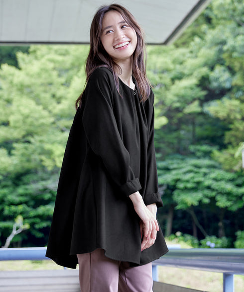 【クリアランスセール】フロントタックバックギャザーフレアチュニック