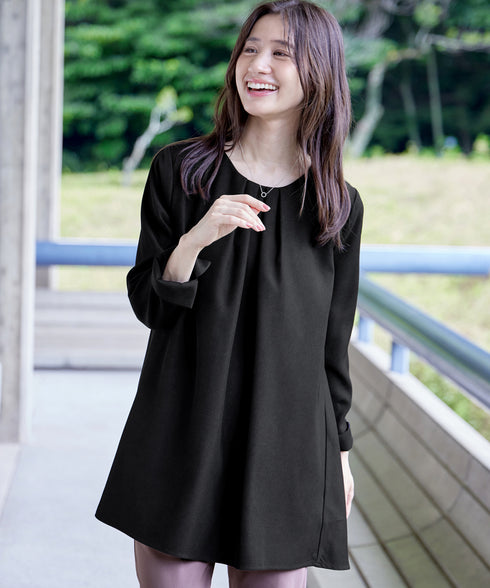 【クリアランスセール】フロントタックバックギャザーフレアチュニック