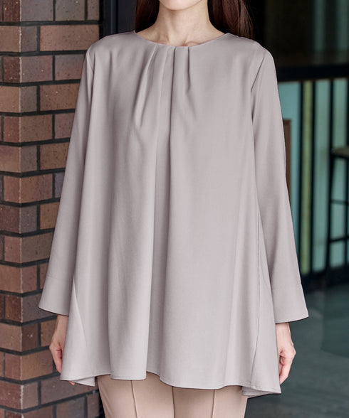 【クリアランスセール】フロントタックバックギャザーフレアチュニック