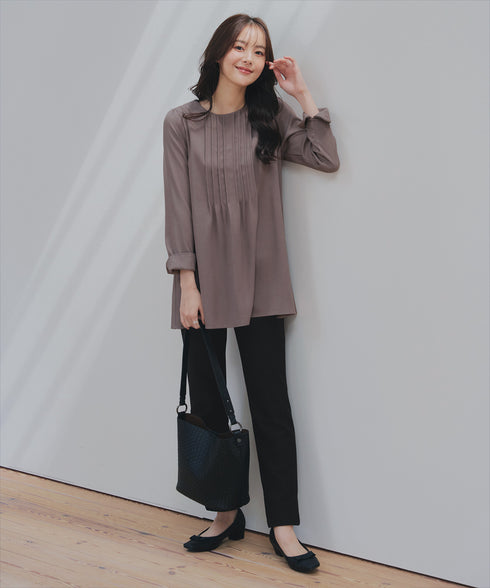 【安田美沙子さん着用・新色追加・日本製】すふれ起毛ストレートパンツ