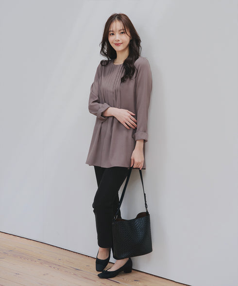 【安田美沙子さん着用・新色追加・日本製】すふれ起毛ストレートパンツ