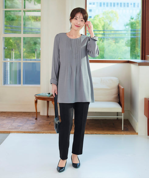 【クリアランスセール】スエードポンチテーパードパンツ