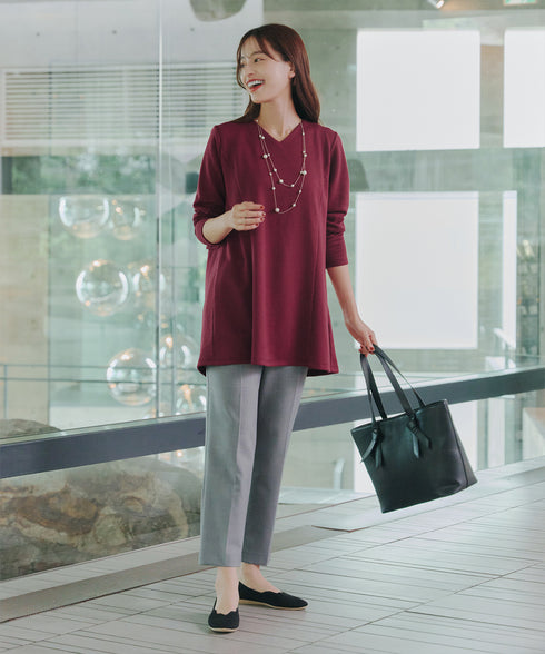 【クリアランスセール】バックフレア裏毛チュニック