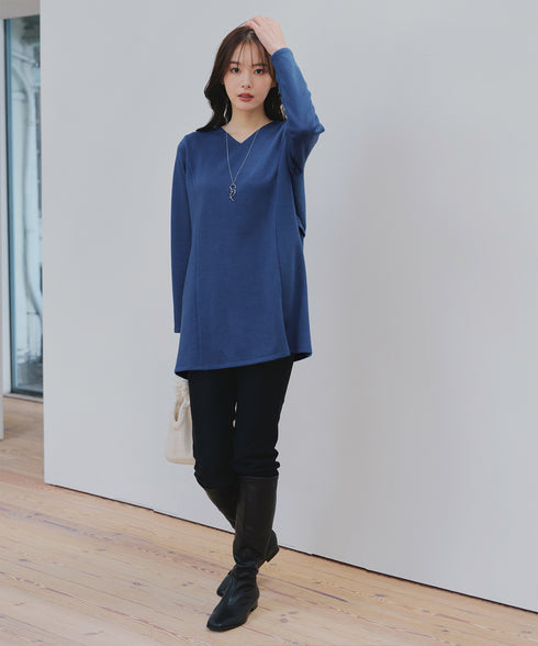 【クリアランスセール】バックフレア裏毛チュニック