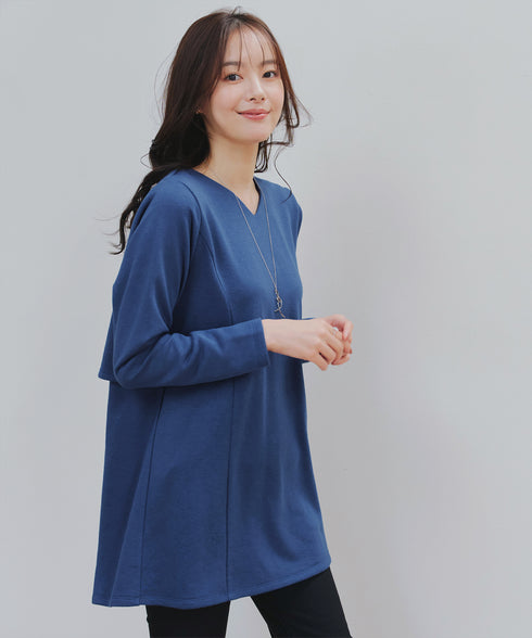 【クリアランスセール】バックフレア裏毛チュニック