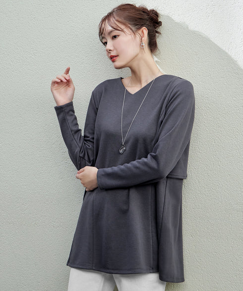 【クリアランスセール】バックフレア裏毛チュニック