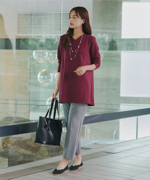 【クリアランスセール】バックフレア裏毛チュニック