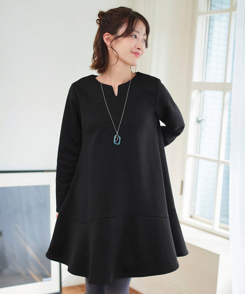 裏起毛フレアワンピチュニック
