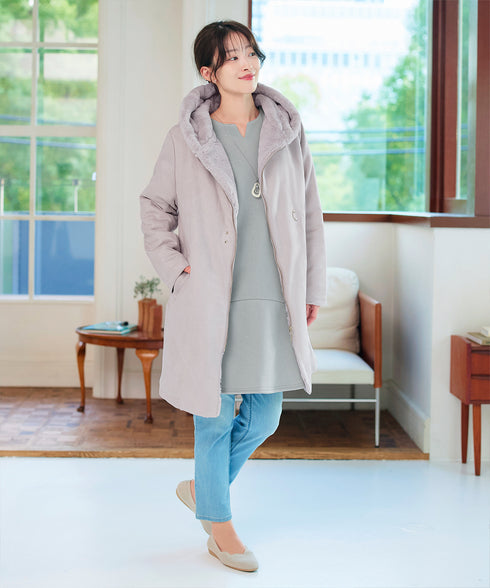 裏起毛フレアワンピチュニック