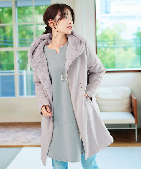 裏起毛フレアワンピチュニック