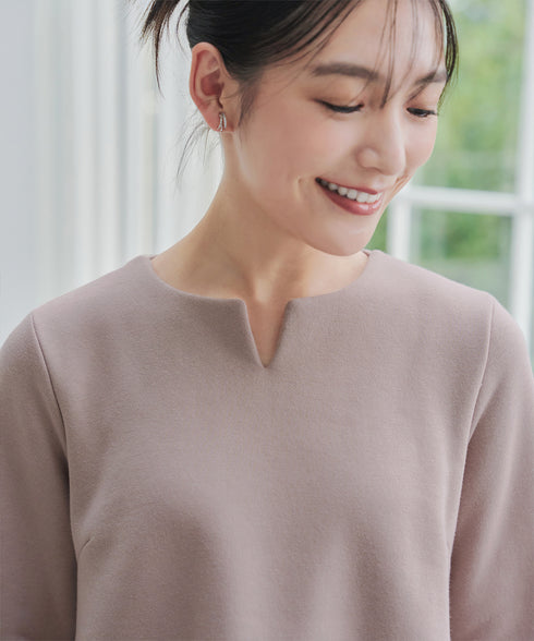 裏起毛フレアワンピチュニック