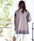 配色ニットチュニック