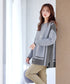 配色ニットチュニック