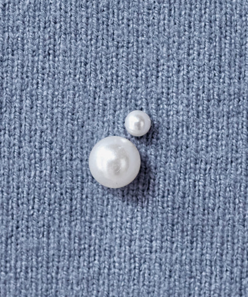 パール付きニットチュニック