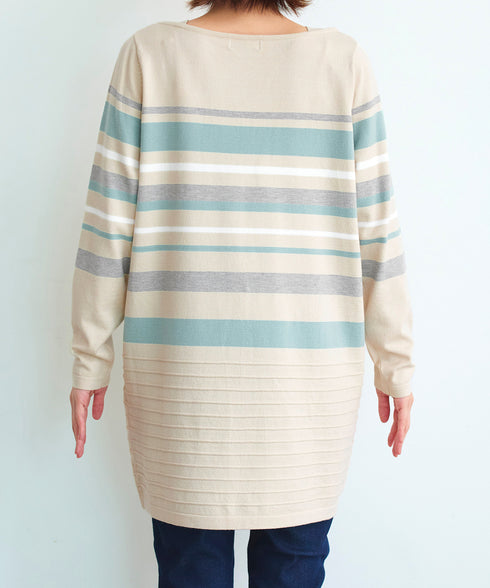 マルチボーダーニットチュニック