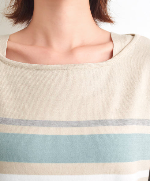 マルチボーダーニットチュニック