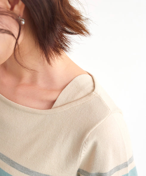 マルチボーダーニットチュニック