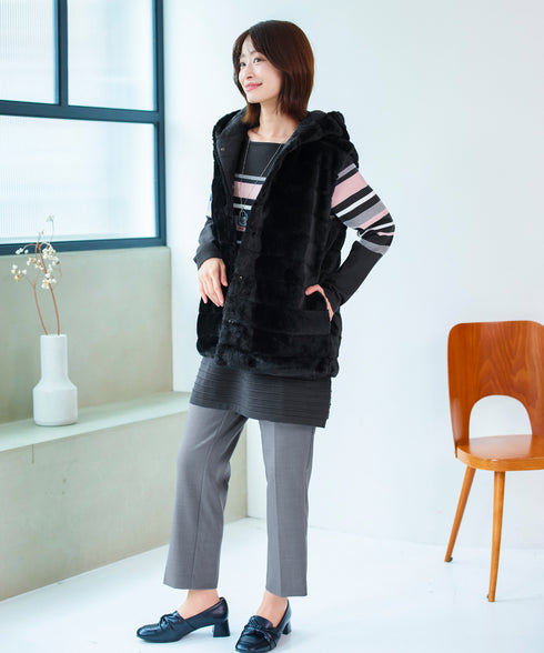 マルチボーダーニットチュニック