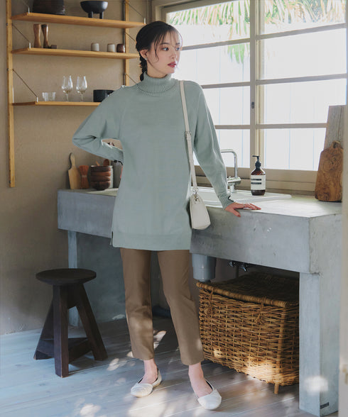 【クリアランスセール】裏起毛ストレッチテーパードパンツ