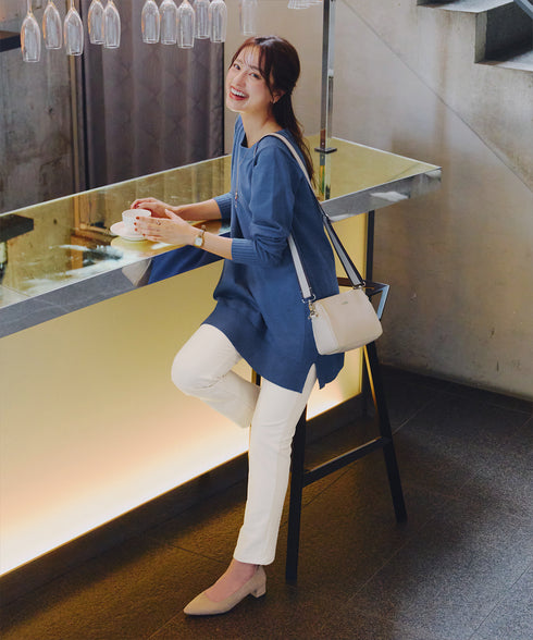 【安田美沙子さん着用・新色追加・日本製】すふれ起毛ストレートパンツ