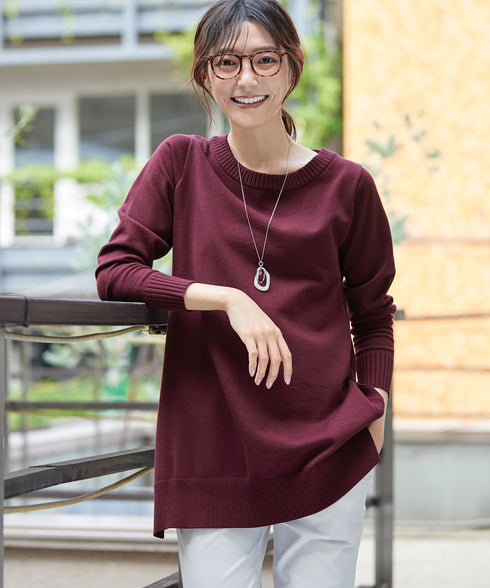 【安田美沙子さん着用 / 選べる2type】もちニットチュニック