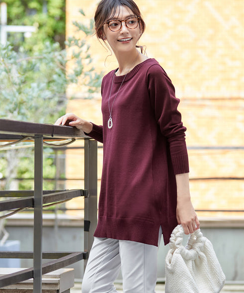 【安田美沙子さん着用 / 選べる2type】もちニットチュニック