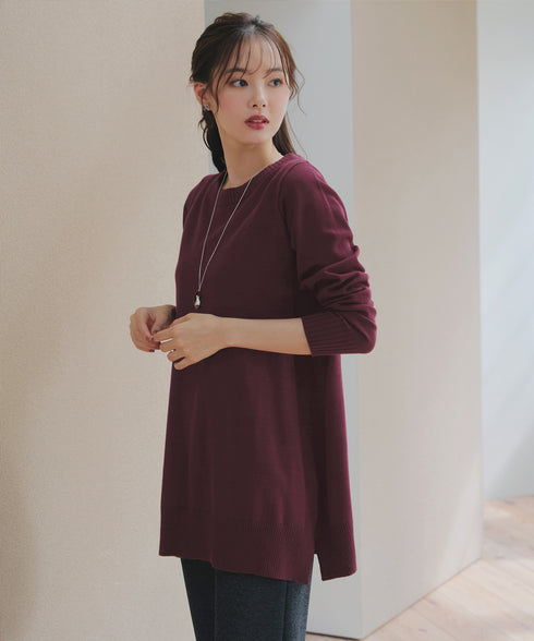 【安田美沙子さん着用 / 選べる2type】もちニットチュニック