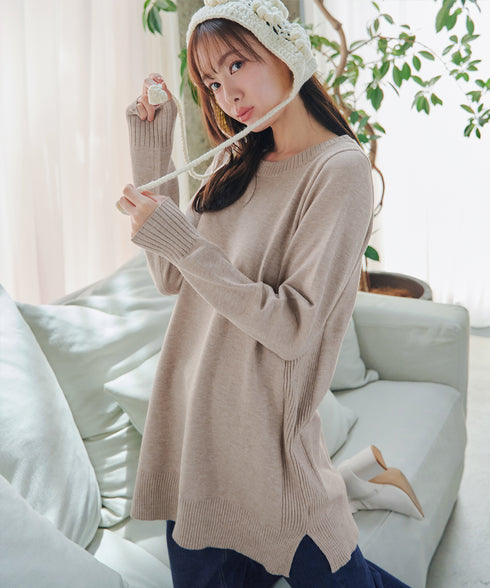 【安田美沙子さん着用 / 選べる2type】もちニットチュニック