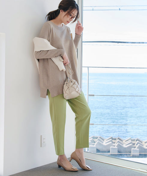 【安田美沙子さん着用 / 選べる2type】もちニットチュニック