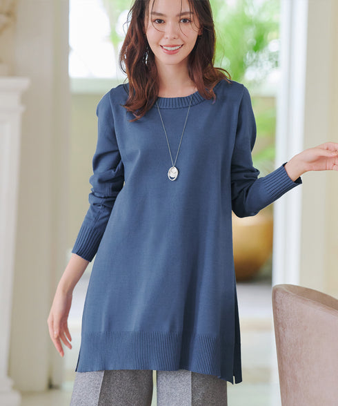 【安田美沙子さん着用 / 選べる2type】もちニットチュニック