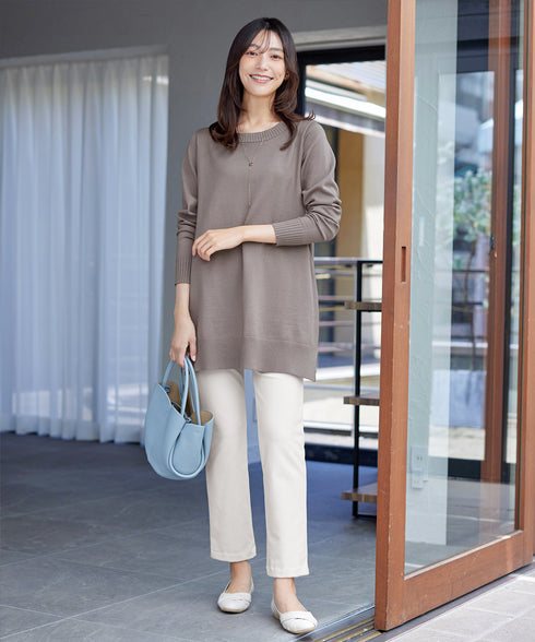 【安田美沙子さん着用 / 選べる2type】もちニットチュニック