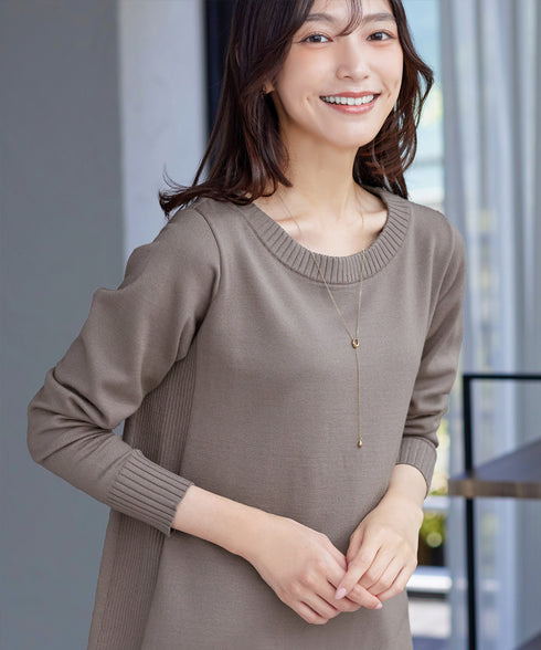 【安田美沙子さん着用 / 選べる2type】もちニットチュニック