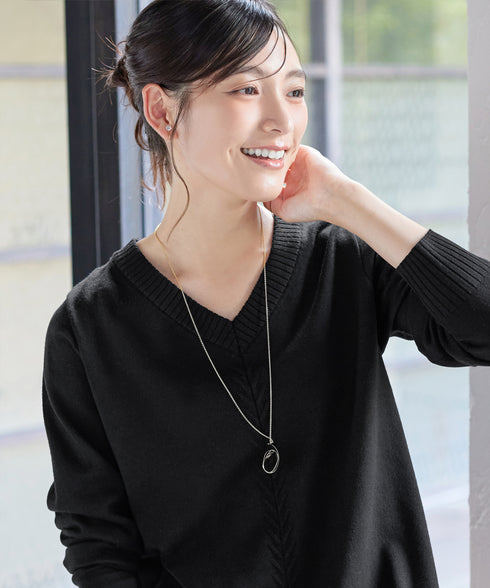 【安田美沙子さん着用 / 選べる2type】もちニットチュニック