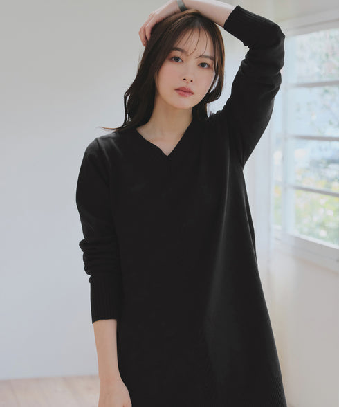 【安田美沙子さん着用 / 選べる2type】もちニットチュニック