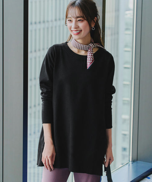 【安田美沙子さん着用 / 選べる2type】もちニットチュニック
