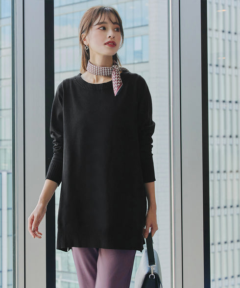 【安田美沙子さん着用 / 選べる2type】もちニットチュニック