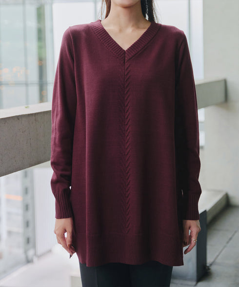 【安田美沙子さん着用 / 選べる2type】もちニットチュニック