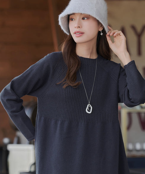 ミドルリブニットチュニック