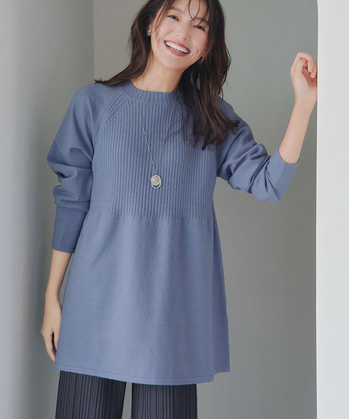 ミドルリブニットチュニック