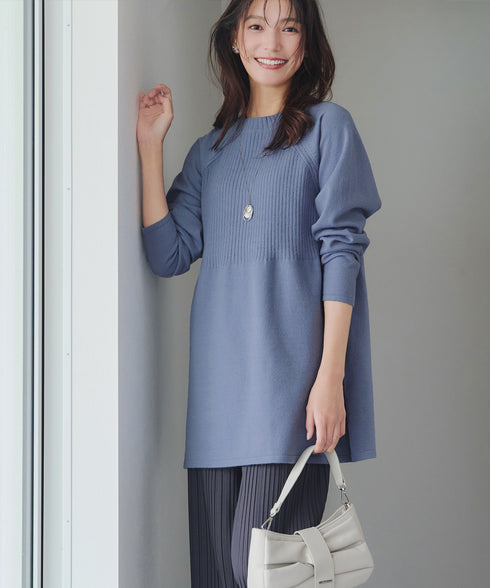 ミドルリブニットチュニック