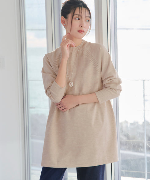 ミドルリブニットチュニック